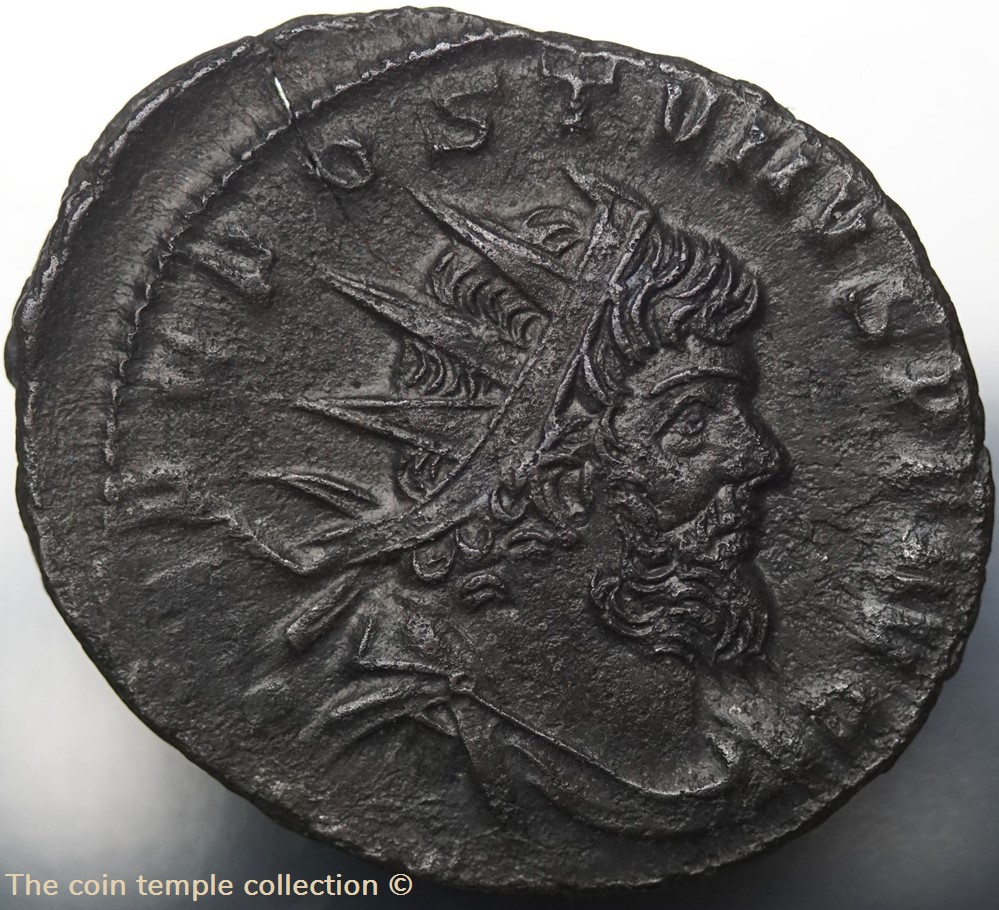 Antoninian Aureolus for Postumus, RIC V.4 #463(R2) 2 munzen antike bis romische imperial und republik antoninian aureolus for postumus ric v 4 463 r2