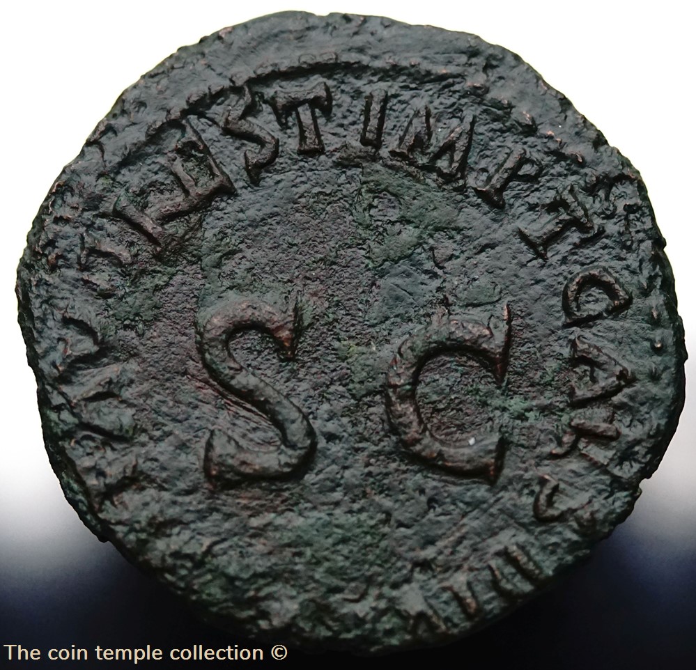 Tiberius As (Restitution issue struck under Titus) RIC 211 3 munzen antike bis romische imperial republik tiberius as restitution issue struck under titus ric 211