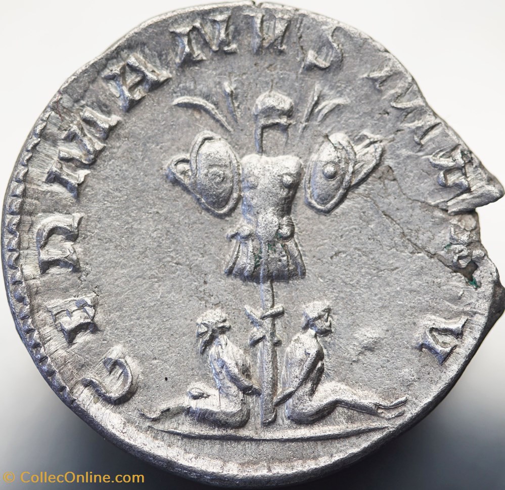 Gallienus, Göbl 872n Var: GERMANVS(sic!) MAX V (R5) munzen antike bis romische imperial und republik gallienus gobl 872n var germanvs sic max v r5