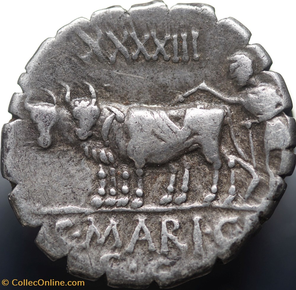 Crawford 378/1c, C:MARI C.F CAPIT *for sale € 190* munzen antike bis romische imperial und republik crawford 378 1c c mari c f capit for sale 190