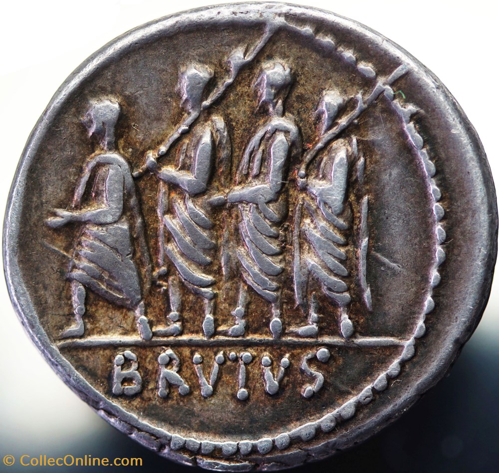 munzen antike bis romische imperial und republik crawford 433 1 brvtvs m iunius brutus durch adoption q servilius caepio brutus denar