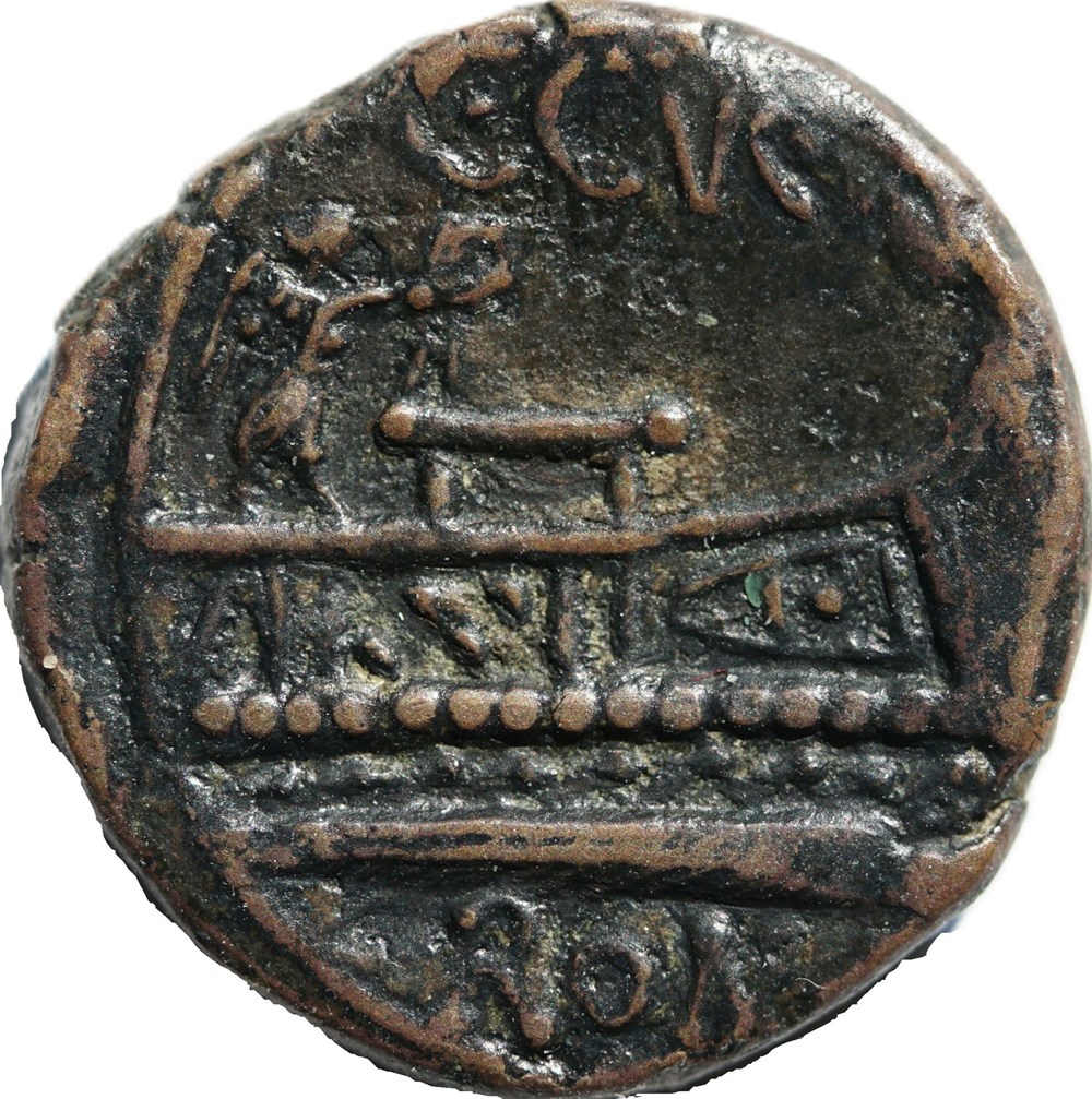munzen antike bis romische imperial und republik crawford 240 4a c cvr f trige c curiatius f trigeminus triens 135 bc rom