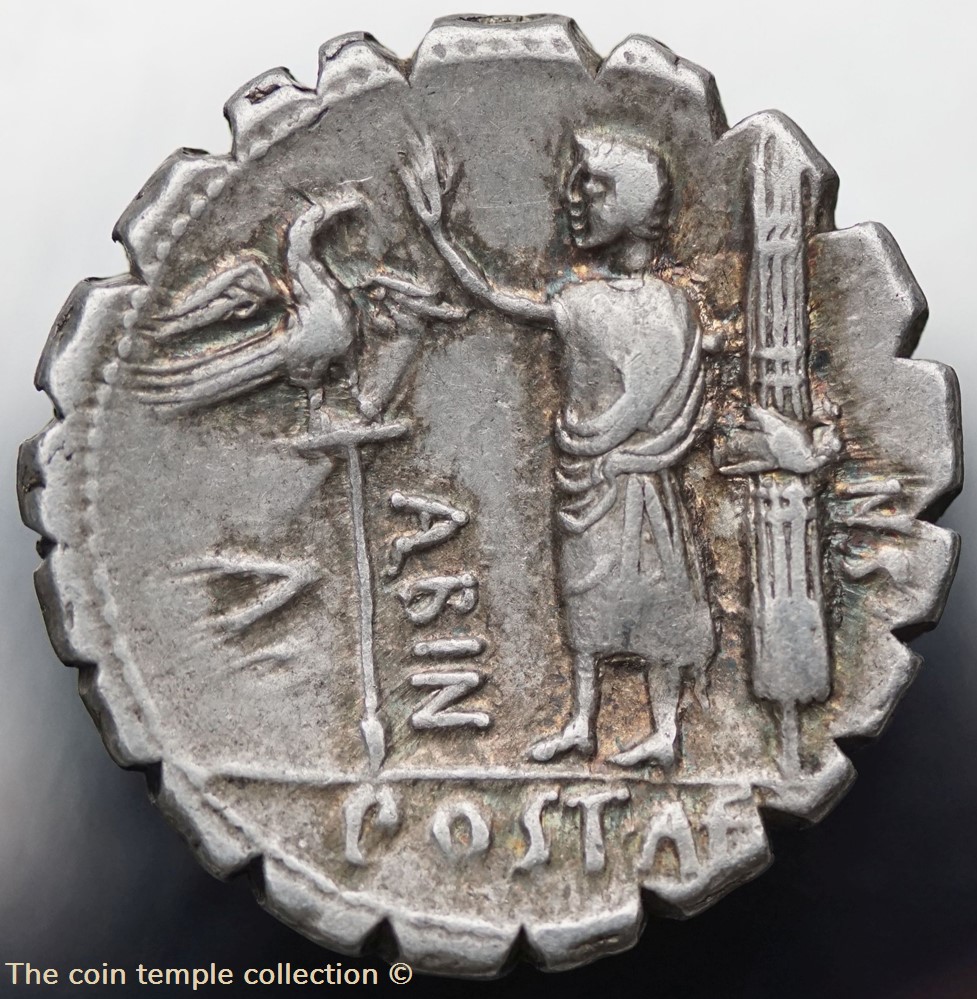 Crawford 372/2, A.POST A.F S.N ALBIN (A.Postumius Albinus) 3 munzen antike vor j nach romische republikanische imperial crawford 372 2 a post a f s n albin a postumius albinus