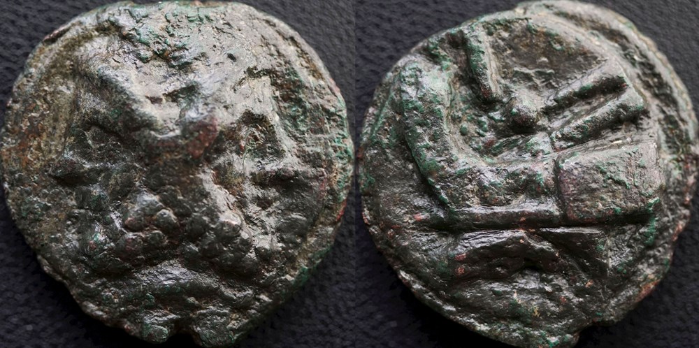 Crawford 41/5, Aes Grave (reduced) As, circa 215-212 BC, Rome munzen antike bis romische imperial und republik crawford 41 5 aes grave reduced as circa 215 212 bc rome