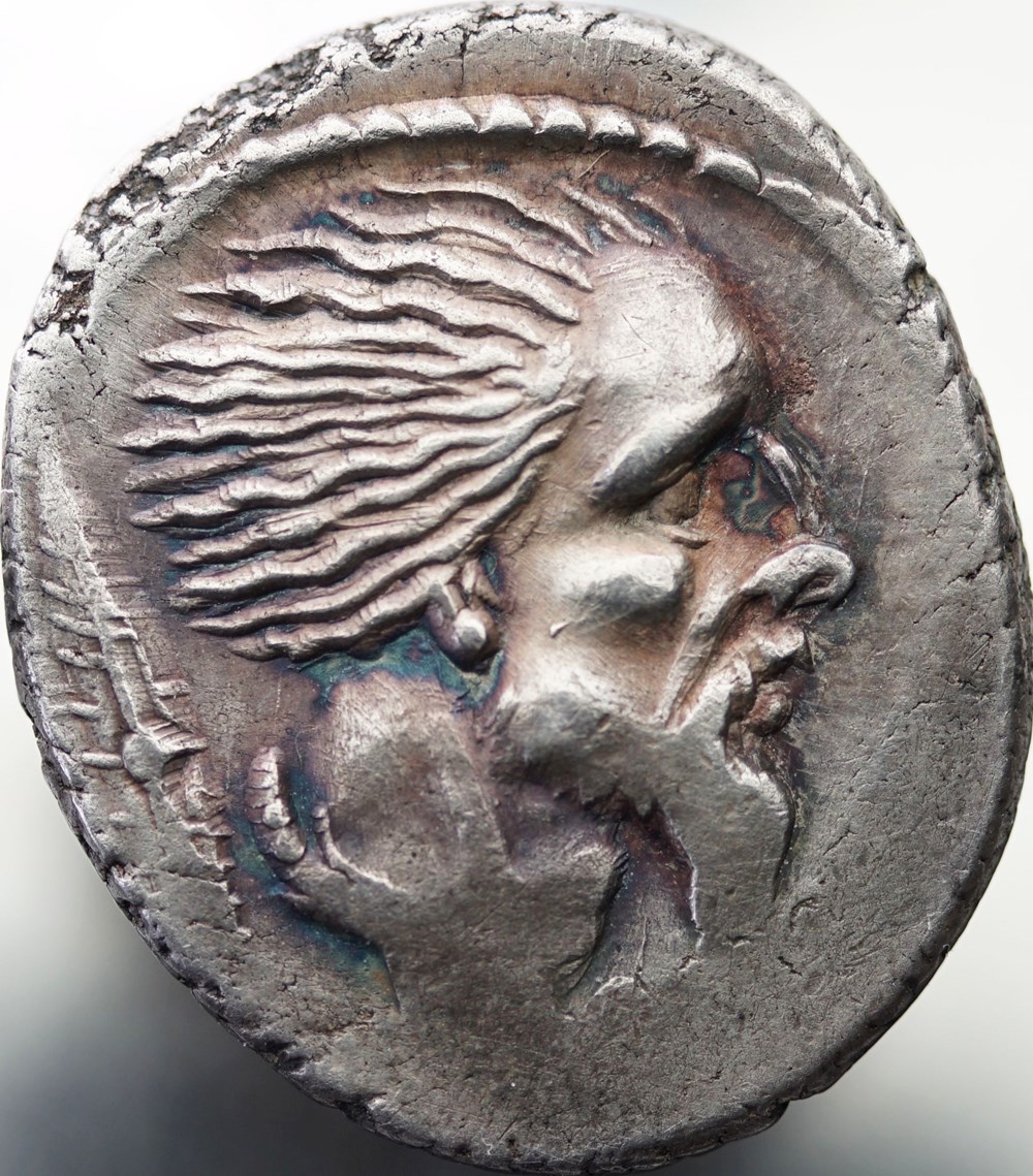 Crawford 448/2a L. HOSTILIVS SASERNA (L. Hostilius Saserna), Denar munzen antike bis romische imperial und republik crawford 448 2a l hostilivs saserna l hostilius saserna denar