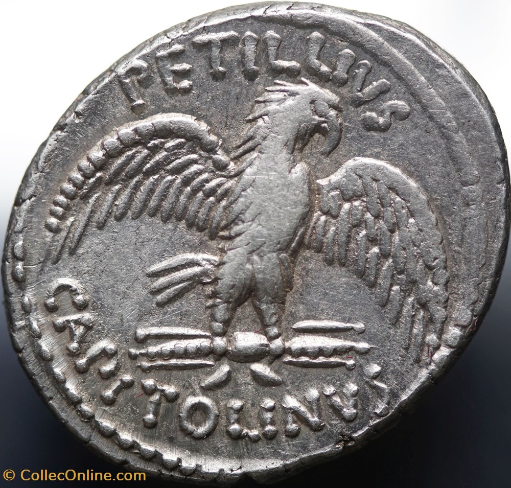 Crawford 487/2b PETILLIVS CAPITOLINVS (Petillius Capitolinus) Denarius, 43 B.C. Rom munzen antike bis romische imperial und republik crawford 487 2b petillivs capitolinvs petillius capitolinus denarius 43 b c rom