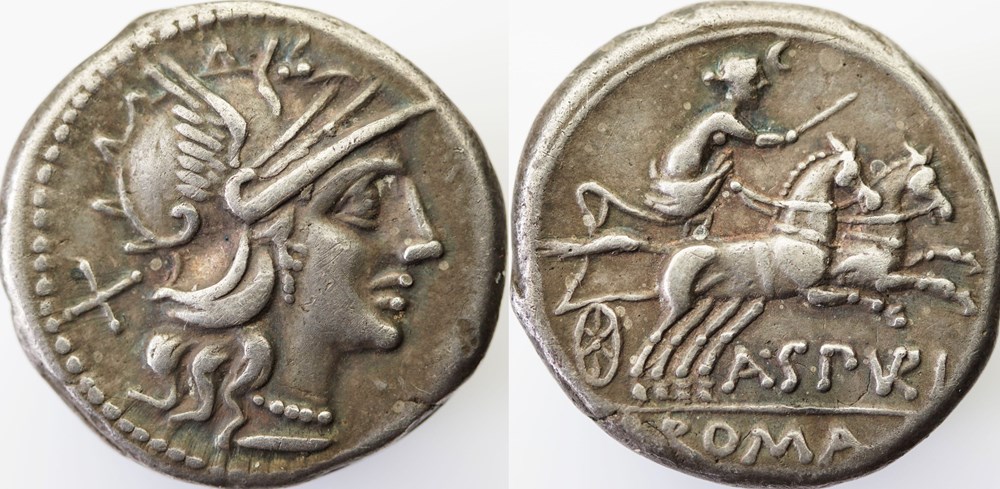 munzen antike bis romische imperial und republik crawford 230 1 a spvri a spurilius denarius 139 rom