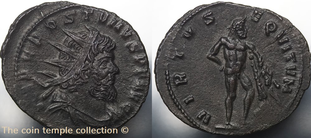 Antoninian Aureolus for Postumus, RIC V.4 #463(R2) munzen antike bis romische imperial und republik antoninian aureolus for postumus ric v 4 463 r2