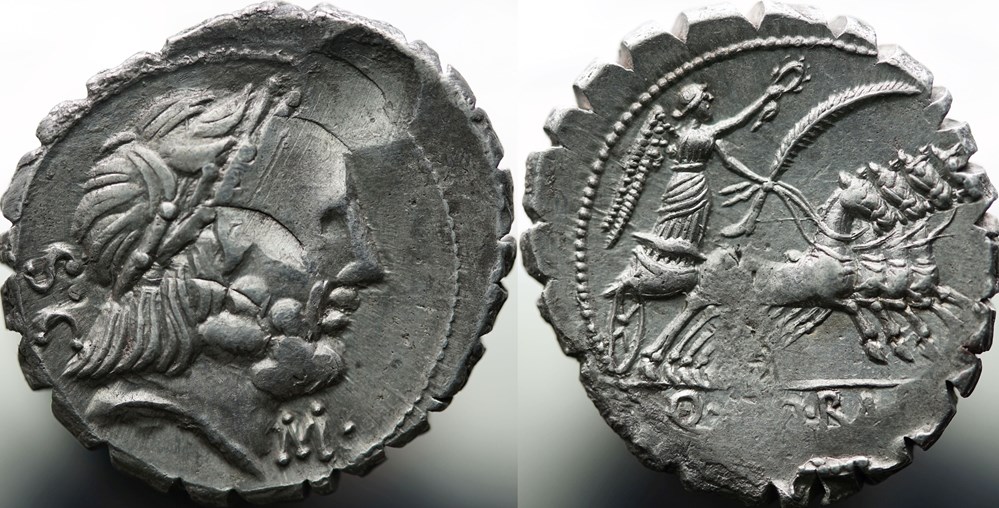 munzen antike bis romische imperial und republik crawford 364 1 q antonius balbus denar with stannard gouge