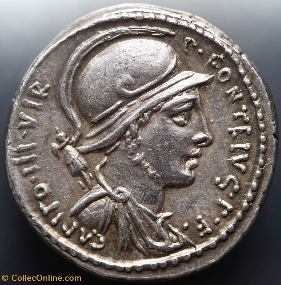 Crawford 429/1 P.FONTEIVS P.F.CAPITO (P. Fonteius P.f. Capito), Denar 2 munzen antike bis romische imperial und republik crawford 429 1 p fonteivs p f capito p fonteius p f capito denar