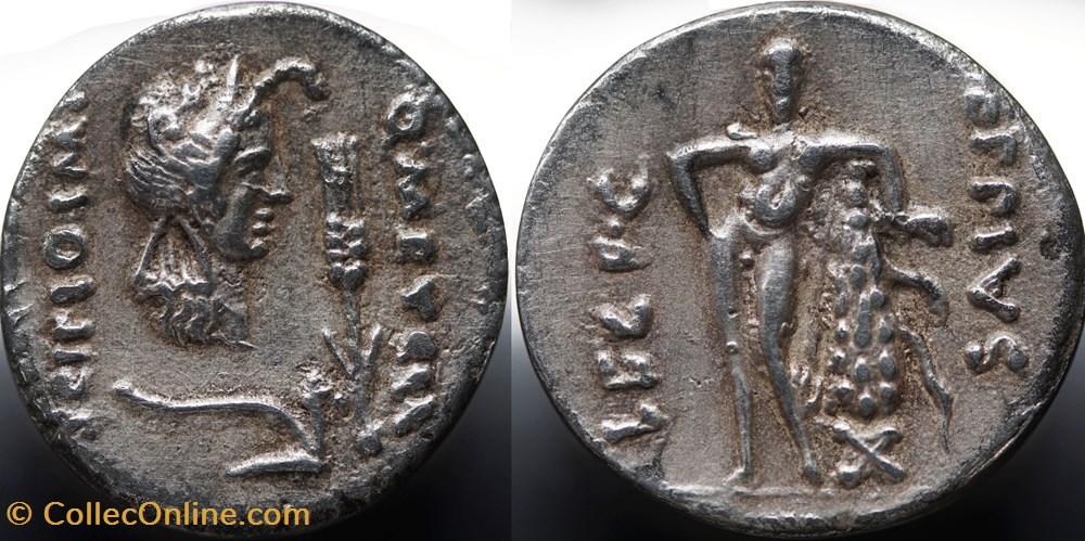 Crawford 461/1 Q.METELL.SCIPO IMP with EPPIVS LEG.F.C(Q.Caecilius Metellus Pius Scipio and M.Eppius) munzen antike bis romische imperial und republik crawford 461 1 q metell scipo imp with eppivs leg f c q caecilius metellus pius scipio and m eppius