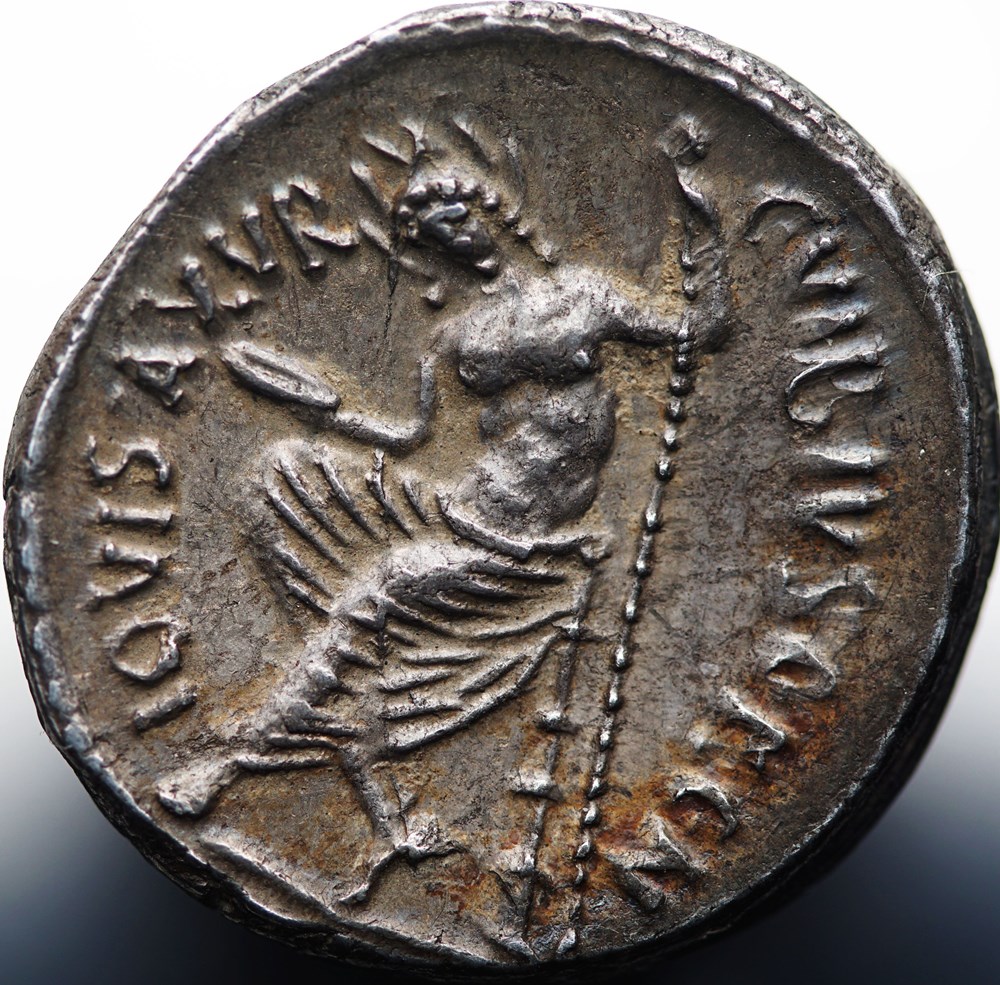 Crawford 449/1a C.VIBIVS C.F.C.N PANSA (C. Vibius C. f. C. n. Pansa Caetronianus), Denar, 48, Rom munzen antike bis romische imperial und republik crawford 449 1a c vibivs c f c n pansa c vibius c f c n pansa caetronianus denar 48 rom