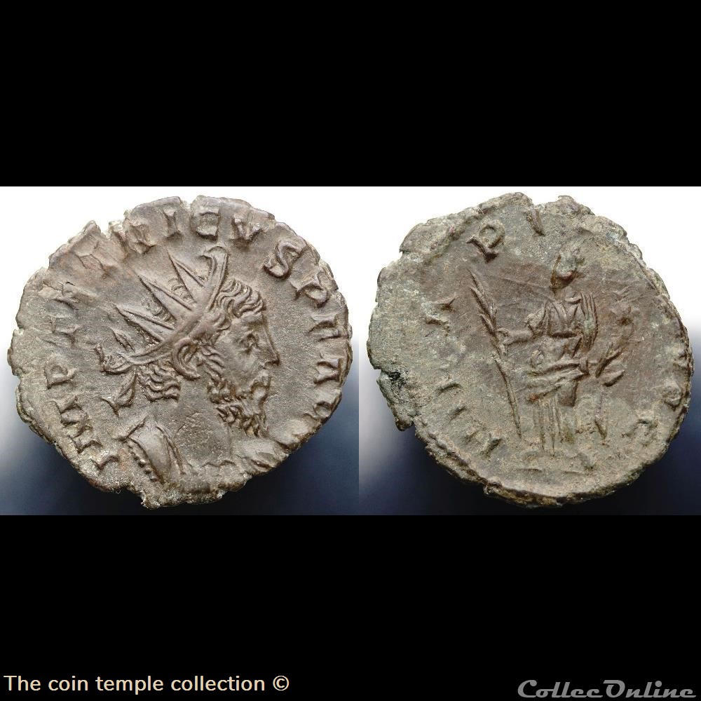 Antoninian Tetricus RIC V.4 #801(C7) munzen antike bis romische imperial und republik antoninian tetricus ric v 4 801 c7