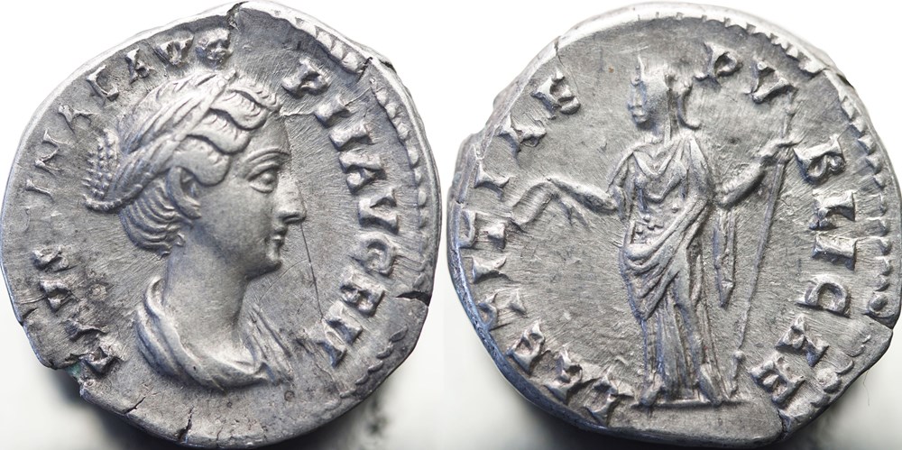 Faustina II RIC 506b munzen antike bis romische imperial und republik faustina ii ric 506b