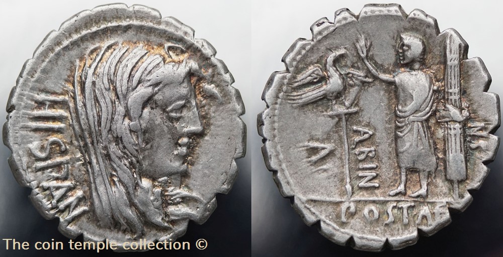 Crawford 372/2, A.POST A.F S.N ALBIN (A.Postumius Albinus) munzen antike vor j nach romische republikanische imperial crawford 372 2 a post a f s n albin a postumius albinus