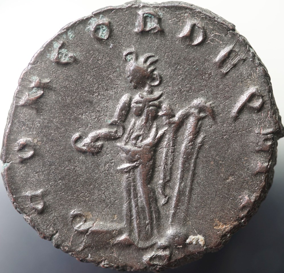 Antoninian Aureolus for Postumus RIC V.4 #447(C1) munzen antike bis romische imperial und republik antoninian aureolus for postumus ric v 4 447 c1