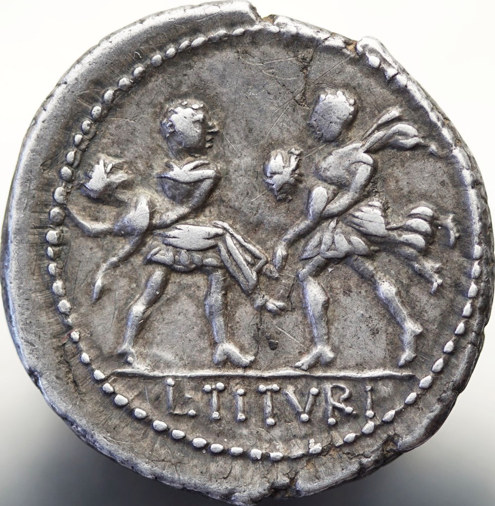 Crawford 344/1a L.TITVRI L.F SABINVS (L.Titurius L.f.Sabinus), Denar, 90, Rom munzen antike bis romische imperial und republik crawford 344 1a l titvri l f sabinvs l titurius l f sabinus denar 90 rom