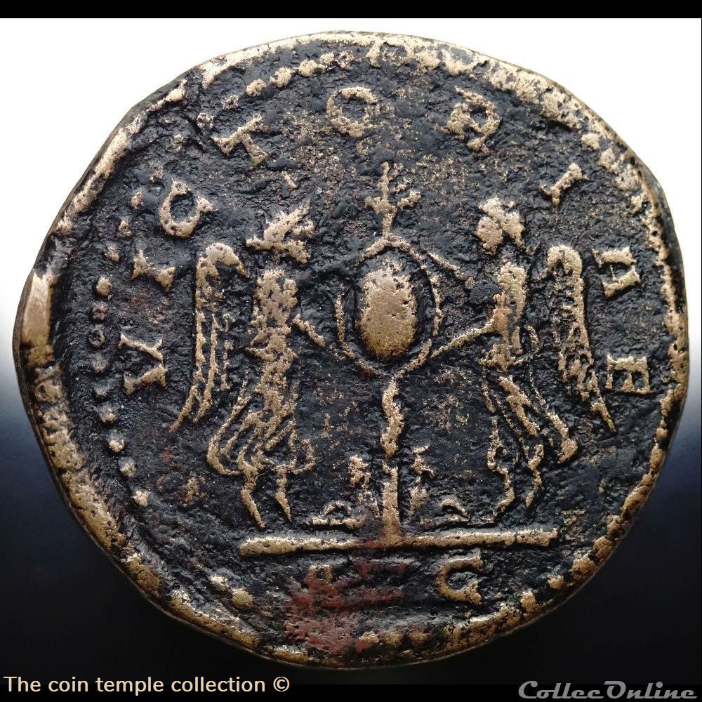 Postumus Sestertius, Bastien 46, RIC V.4 #130(R3) 3 munzen antike bis romische imperial und republik postumus sestertius bastien 46 ric v 4 130 r3