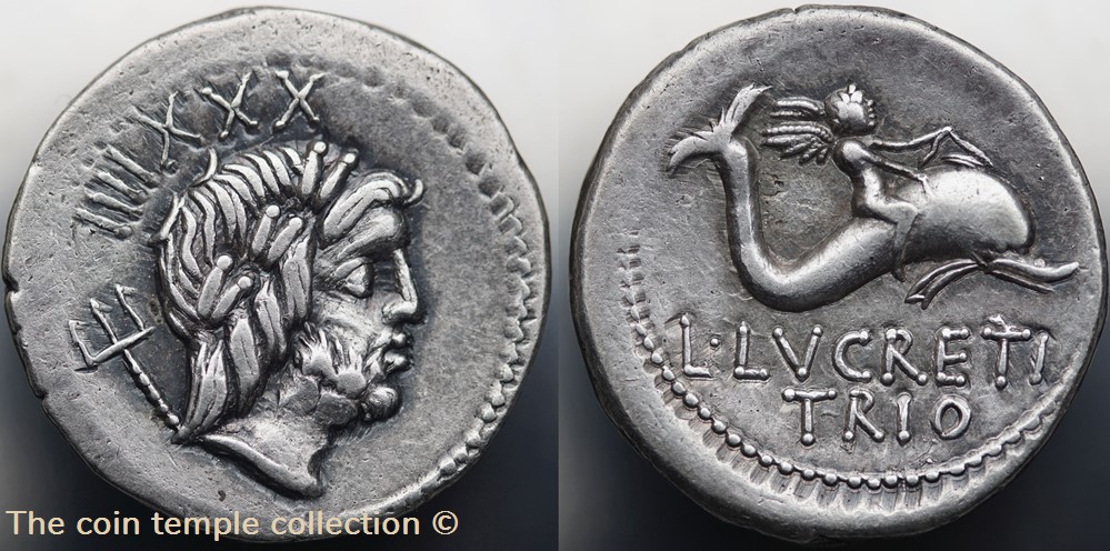 Crawford 390/2, L.LVCRETI TRIO (L. Lucretius Trio) Denarius, 73 B.C. Rome munzen antike bis romische republik und imperial crawford 390 2 l lvcreti trio l lucretius trio denarius 73 b c rome