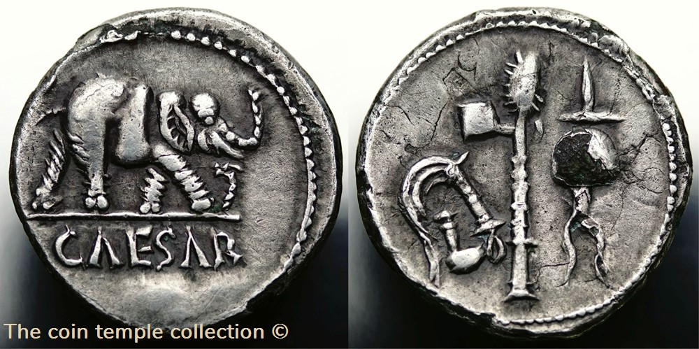 munzen antike bis romische imperial und republik crawford 443 1 caesar c iulius caesar denar