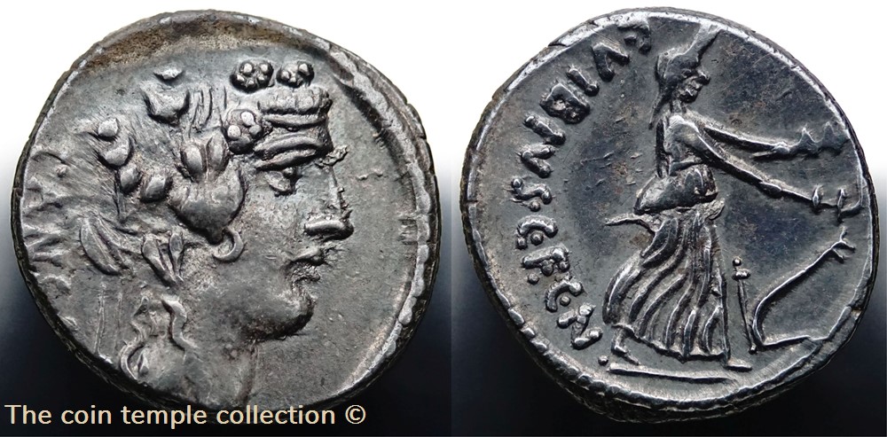 Crawford 449/2 C.VIBIVS C.F.C.N PANSA (C. Vibius C. f. C. n. Pansa Caetronianus), Denar, 48, Rom munzen antike bis romische imperial und republik crawford 449 2 c vibivs c f c n pansa c vibius c f c n pansa caetronianus denar 48 rom