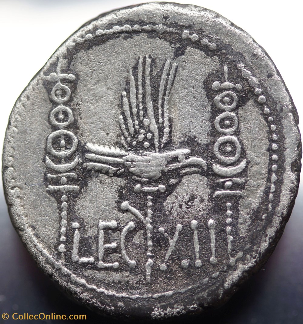 munzen antike bis romische imperial und republik crawford 544 26 ant avg iiivir r p c m antonius