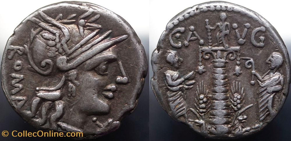 Crawford 242/1 C.AVG (C. Minucius Augurinus) Denar, 135 BC, Rom munzen antike bis romische imperial und republik crawford 242 1 c avg c minucius augurinus denar 135 bc rom