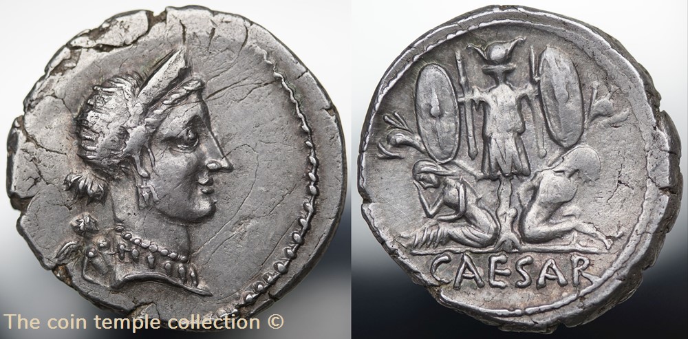 Crawford 468/1 CAESAR (C.Iulius Caesar), Denar munzen antike bis romische imperial und republik crawford 468 1 caesar c iulius caesar denar