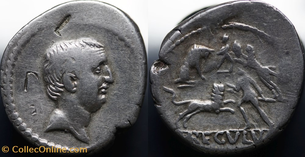 Crawford 494/30 L.LIVINEIVS REGVLVS IIIIVIR A.P.F. (L. Livineius Regulus) Denar, 42, Rom munzen antike bis romische imperial und republik crawford 494 30 l livineivs regvlvs iiiivir a p f l livineius regulus denar 42 rom