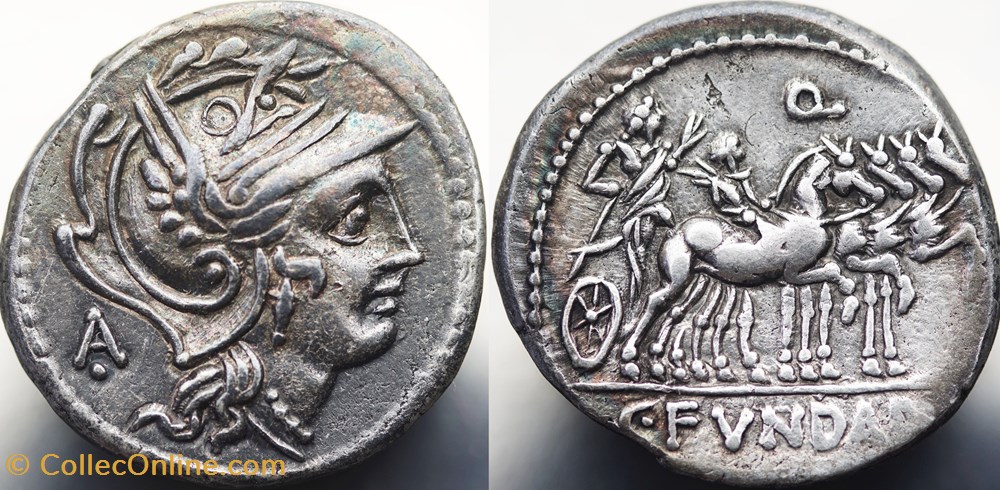 Crawford 326/1 C.Fvndan Q (C. Fundanius), Denar, 101 BC munzen antike bis romische imperial republik crawford 326 1 c fvndan q c fundanius denar 101 bc