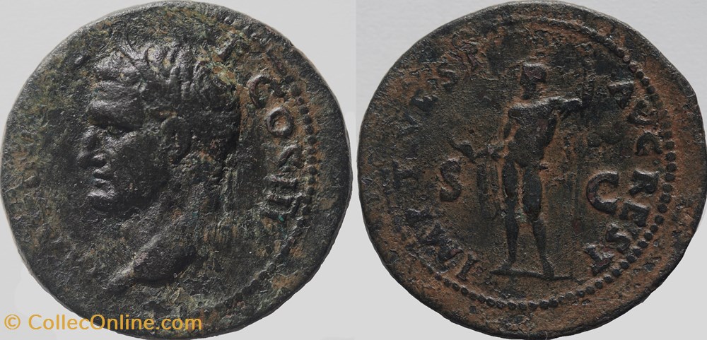 Agrippa As (Restitution issue struck under Titus) RIC II.2 470 munzen antike bis romische imperial republik agrippa as restitution issue struck under titus ric ii 2 470