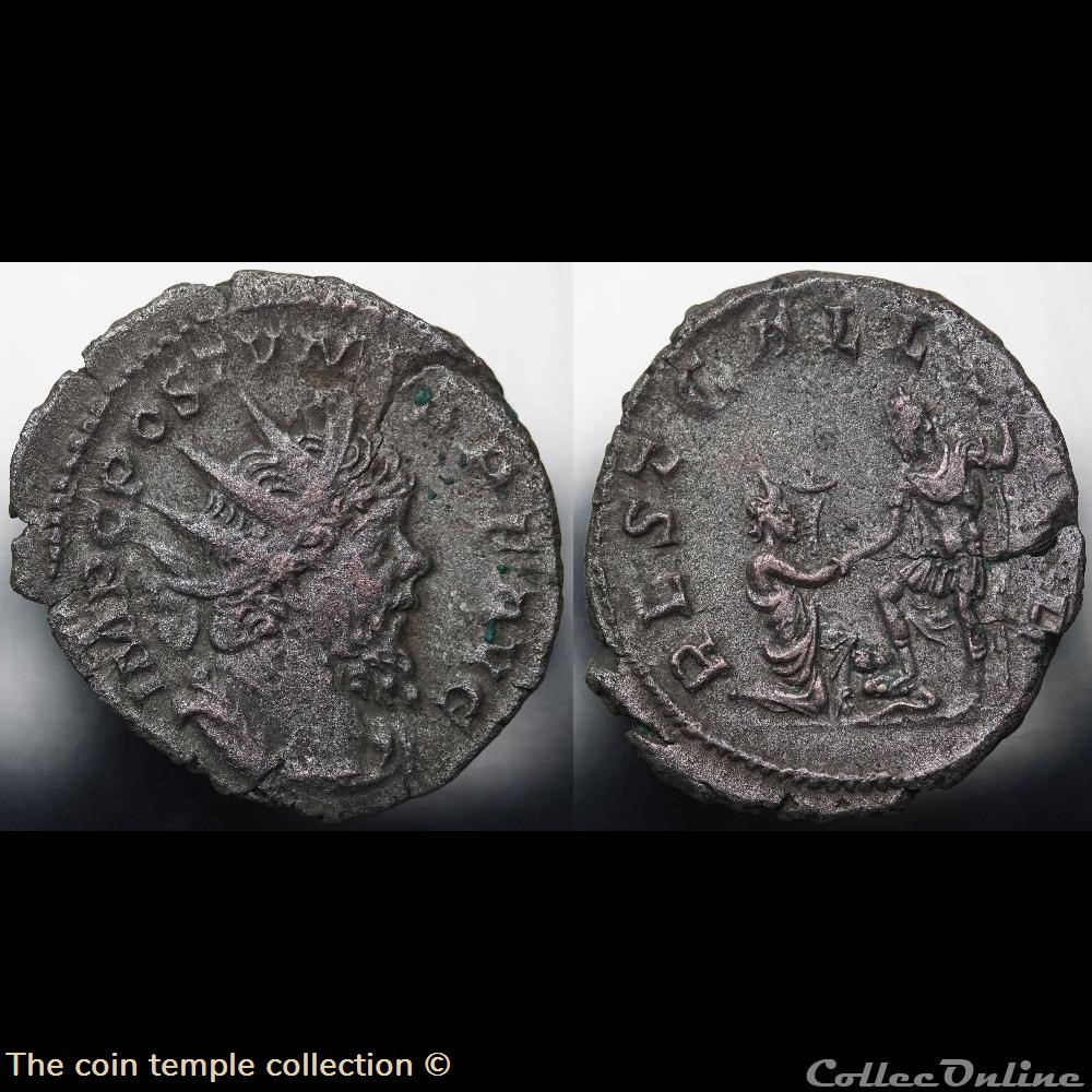 Antoninian Postumus, RIC V.4 #411(R2) 3 munzen antike bis romische imperial und republik antoninian postumus ric v 4 411 r2