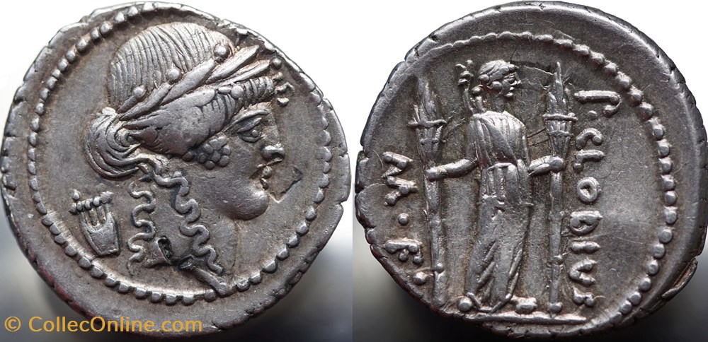 Crawford 494/23 P.CLODIVS M.F IIIIVIR A.P.F (P. Clodius Turrinus) Denar, 42, Rom munzen antike bis romische imperial und republik crawford 494 23 p clodivs m f iiiivir a p f p clodius turrinus denar 42 rom