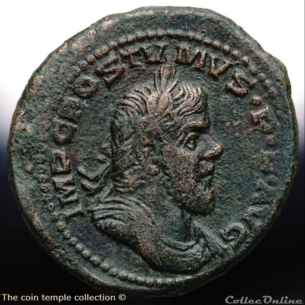 Postumus Sestertius, Bastien 80 var, RIC V.4 #unedited(R5) munzen antike bis romische imperial und republik postumus sestertius bastien 80 var ric v 4 unedited r5