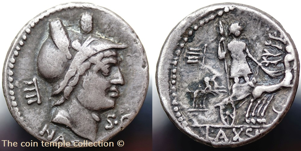 munzen antike vor j bis nach romische republikanische imperial crawford 400 1a l axivs l f naso l axius naso denarius possibly fouree