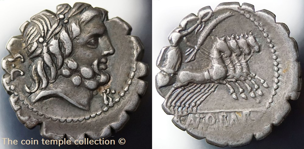 Crawford 364/1, Q. Antonius Balbus, Denar (Serratus) munzen antike bis romische imperial und republik crawford 364 1 q antonius balbus denar serratus