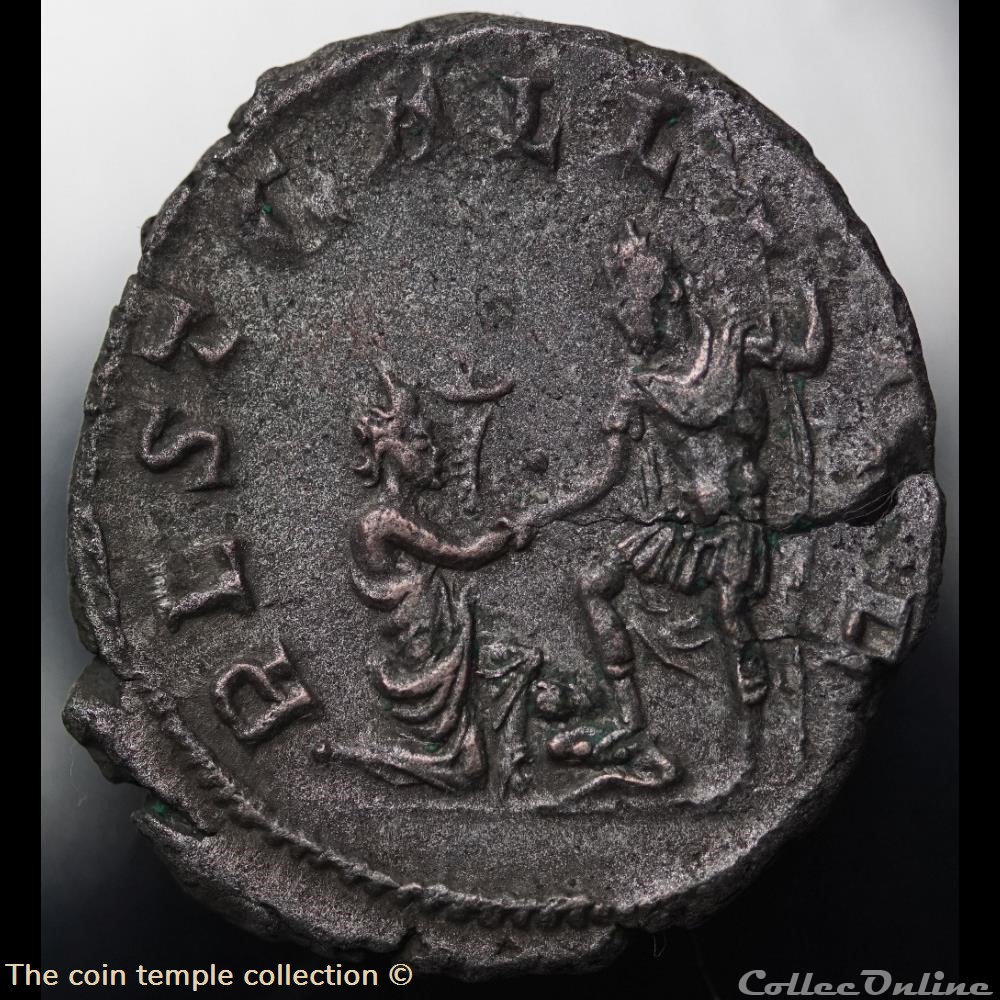Antoninian Postumus, RIC V.4 #411(R2) munzen antike bis romische imperial und republik antoninian postumus ric v 4 411 r2