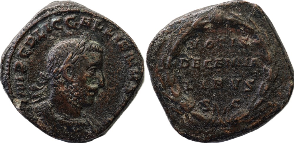 munzen antike bis romische imperial und republik gallienus sestertius ric 209