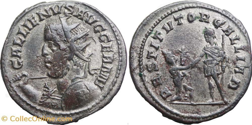 Gallienus, Göbl 877q (R5) munzen antike bis romische imperial und republik gallienus gobl 877q r5
