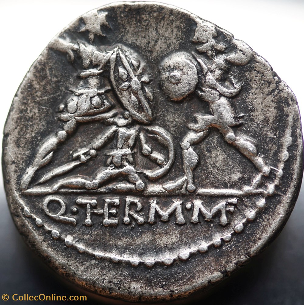 Crawford 319/1, Q.THERM M.F (Q. Minucius Thermus M.f.) Denar, 103 BC, Rom 3 munzen antike bis romische imperial und republik crawford 319 1 q therm m f q minucius thermus m f denar 103 bc rom
