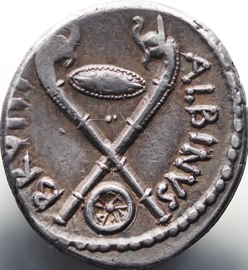 Crawford 450/1 ALBINVS BRVTI.F, (D. IUNIUS Brutus), Denar 48 BC munzen antike bis romische imperial und republik crawford 450 1 albinvs brvti f d iunius brutus denar 48 bc