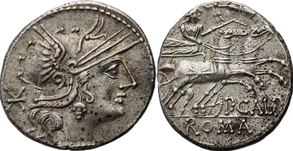 Crawford 247/1 P.CALP (P. Calpurnius) Denarius, 133 BC, Rom munzen antike bis romische imperial und republik crawford 247 1 p calp p calpurnius denarius 133 bc rom