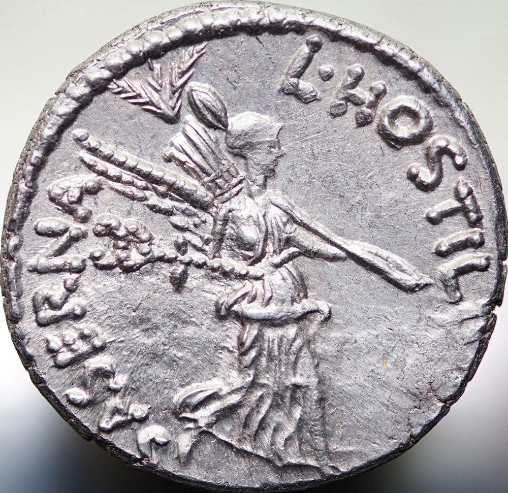 Crawford 448/1a L. HOSTILIVS SASERNA (L. Hostilius Saserna), Denar munzen antike bis romische imperial und republik crawford 448 1a l hostilivs saserna l hostilius saserna denar