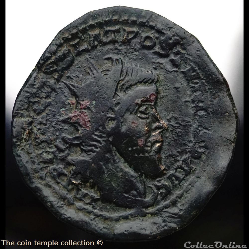 Postumus Double Sestertius, RIC V.4 #105(R3) munzen antike bis romische imperial und republik postumus double sestertius ric v 4 105 r3