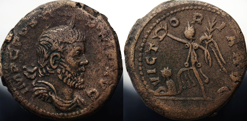 Postumus Sestertius, Bastien 100, Elmer 247, RIC V.4 #162(C1) munzen antike bis romische imperial und republik postumus sestertius bastien 100 elmer 247 ric v 4 162 c1