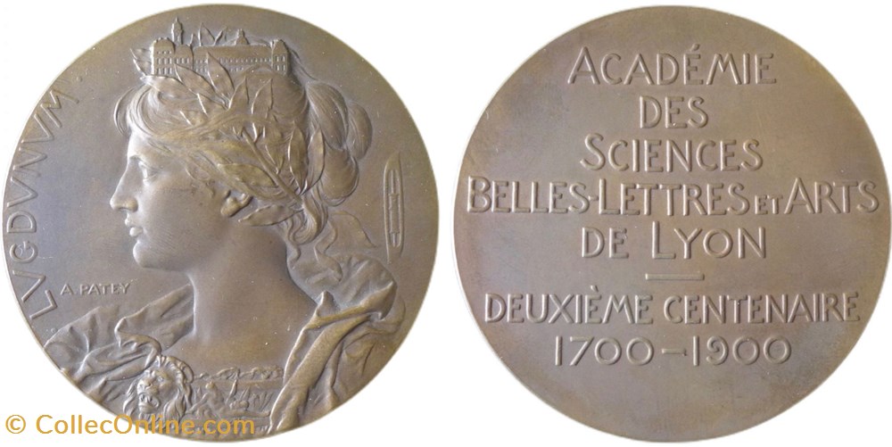 medailles bicentenaire de academie de lyon 1900