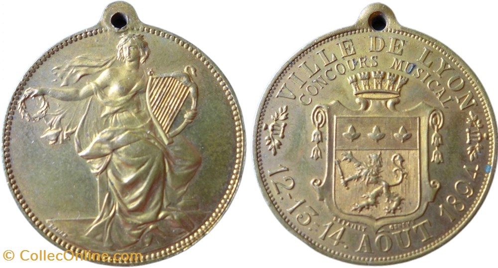 medailles concours musical de 1894 medaillette