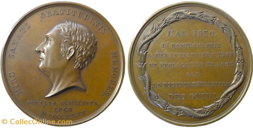 medailles comte des guidi homeopathie 1835