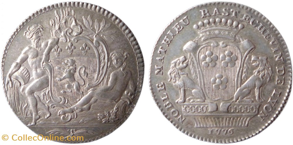 Mathieu Rast, jeton consulaire 1776 monnaies jetons mereaux mathieu rast jeton consulaire 1776