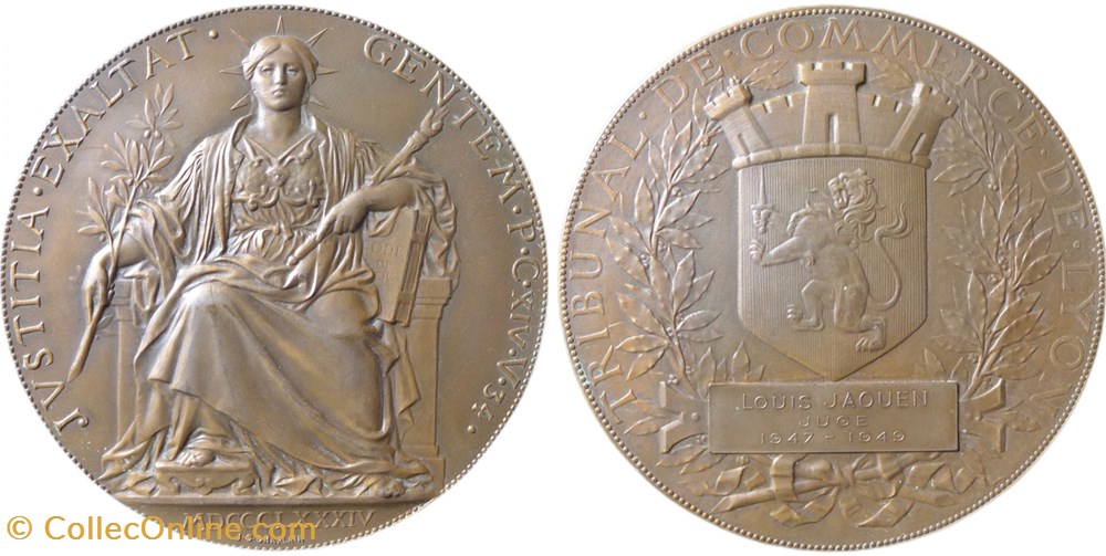 medailles tribunal de commerce de lyon par chaplain